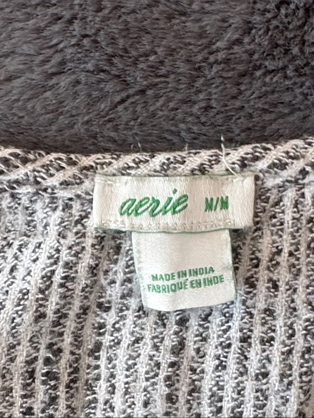 EUC aerie Gray Stripe Summer Dress Size M